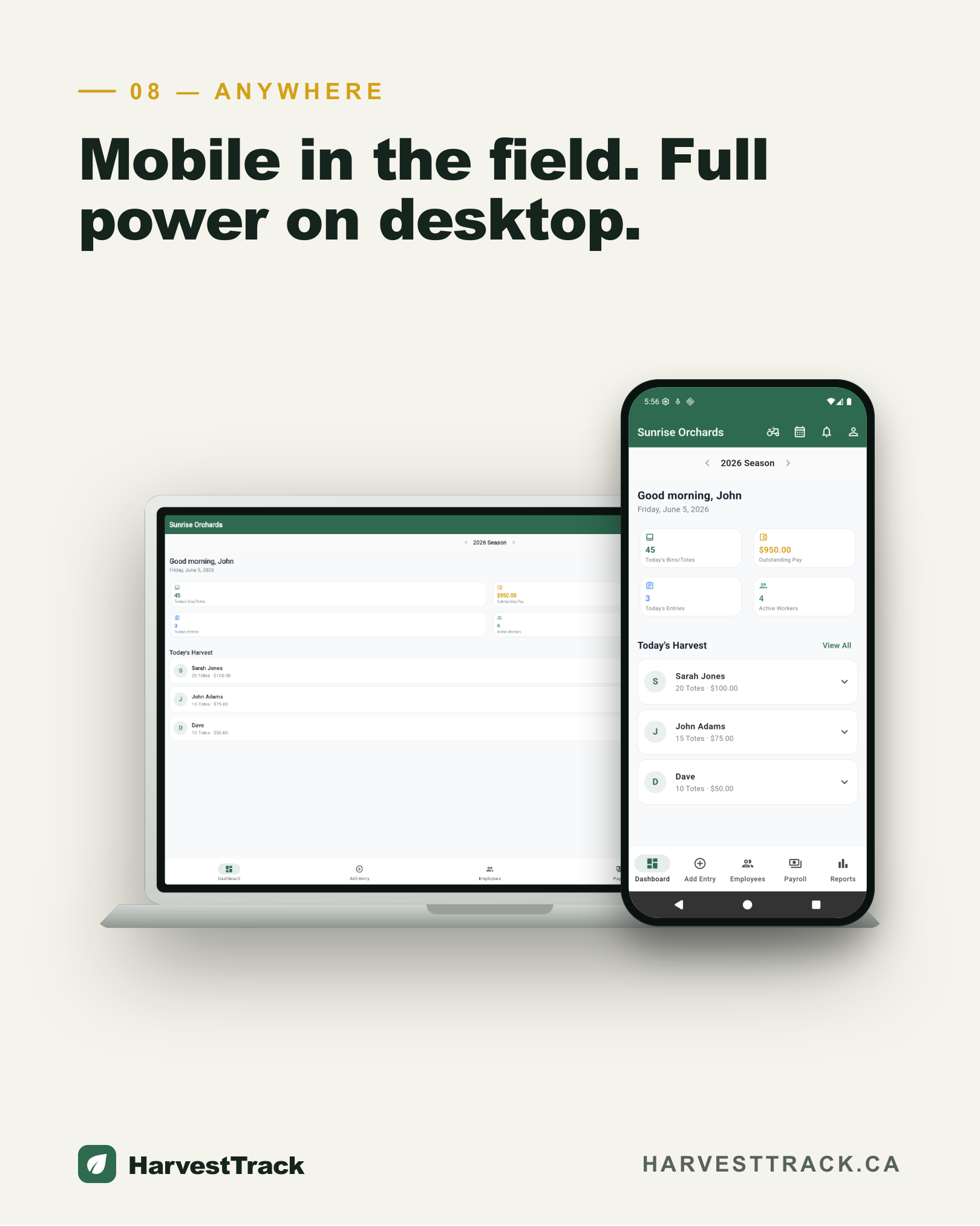 Step 8 — Mobile in the field, full power on desktop